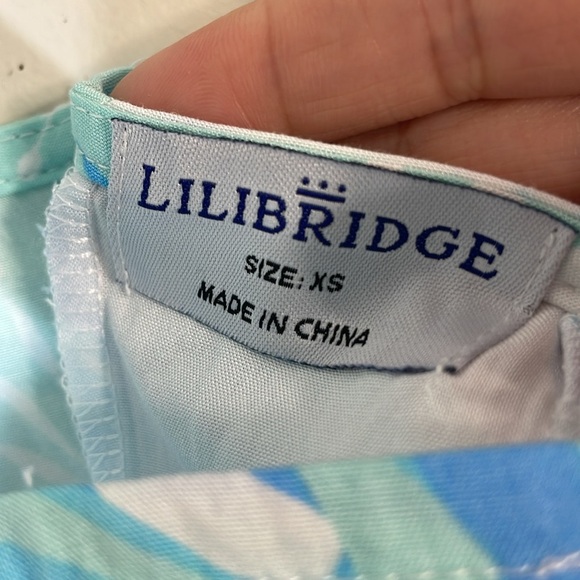 NWT. Lilibridge XS Blue Tropics Midi Dress. - Picture 9 of 12